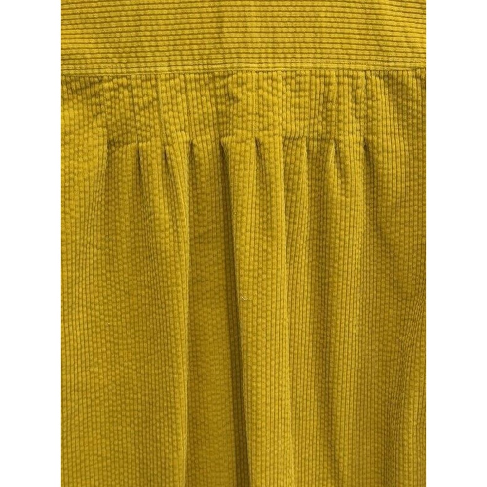 J Jill Chartreuse Corduroy Button Front Jacket Pleated Back Pockets Size L - Picture 8 of 11